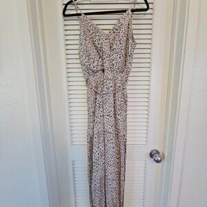 Pink Leopard Print Jumpsuit